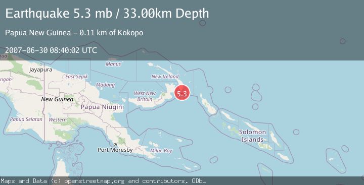 Map of NEW IRELAND REGION, P.N.G.