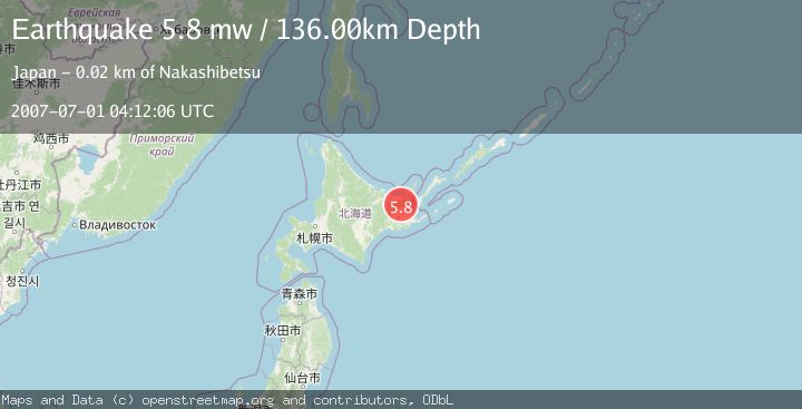 Map of HOKKAIDO, JAPAN REGION