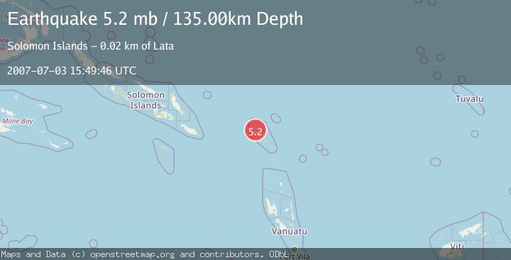 Map of SANTA CRUZ ISLANDS