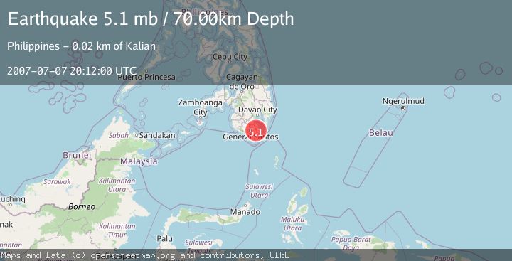 Map of MINDANAO, PHILIPPINES