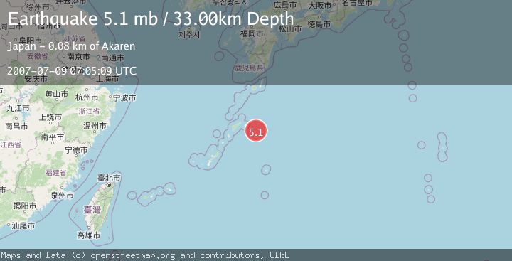 Map of RYUKYU ISLANDS, JAPAN