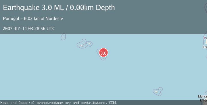 Map of AZORES ISLANDS, PORTUGAL