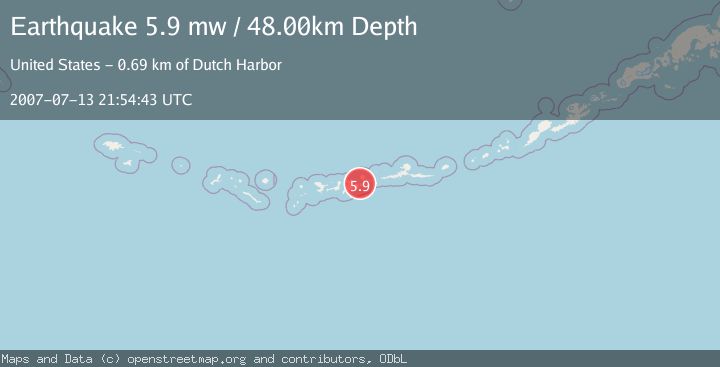 Map of ANDREANOF ISLANDS, ALEUTIAN IS.