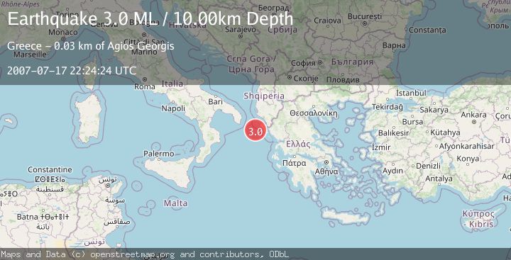 Map of KERKIRA REGION, GREECE