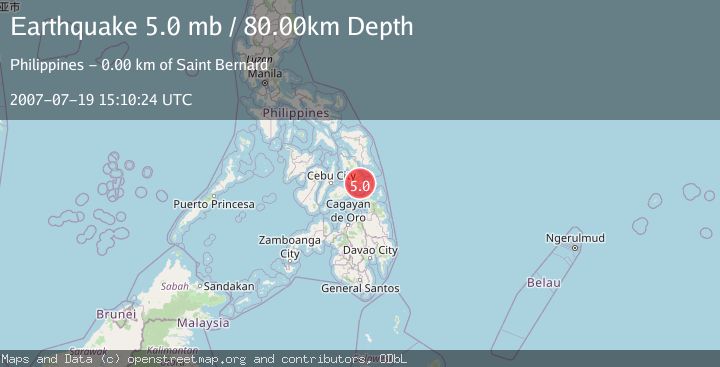 Map of LEYTE, PHILIPPINES