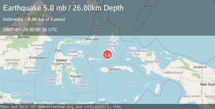 Map of KEPULAUAN OBI, INDONESIA