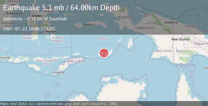 Map of KEP. TANIMBAR REGION, INDONESIA