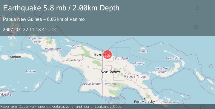 Map of NEW GUINEA, PAPUA NEW GUINEA