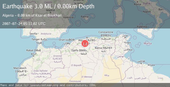 Map of NORTHERN ALGERIA