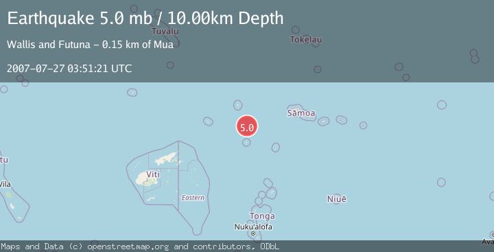 Map of SAMOA ISLANDS REGION