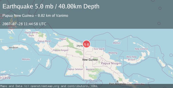 Map of NEAR N COAST OF NEW GUINEA, PNG.