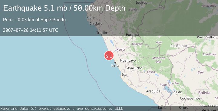 Map of NEAR COAST OF CENTRAL PERU