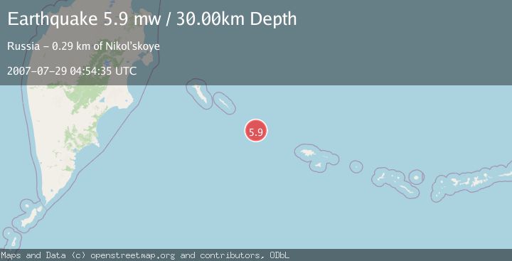 Map of KOMANDORSKIYE OSTROVA REGION