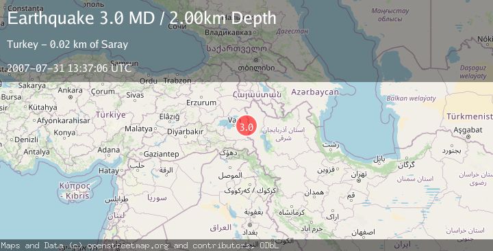 Map of TURKEY-IRAN BORDER REGION