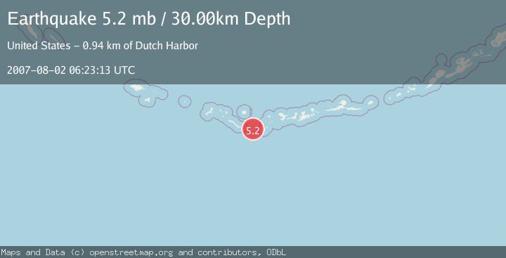 Map of ANDREANOF ISLANDS, ALEUTIAN IS.
