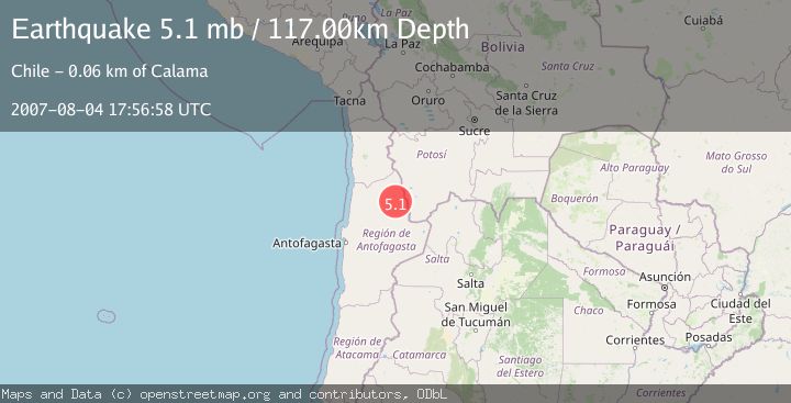 Map of ANTOFAGASTA, CHILE