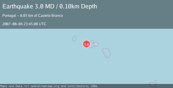 Map of AZORES ISLANDS, PORTUGAL