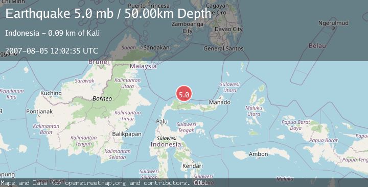 Map of MINAHASA, SULAWESI, INDONESIA