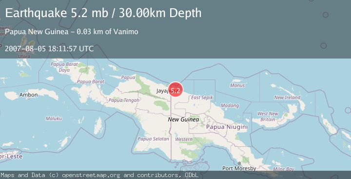 Map of NEAR N COAST OF NEW GUINEA, PNG.