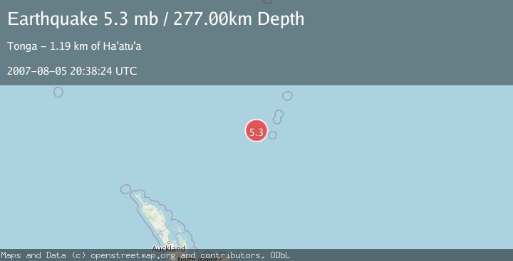 Map of KERMADEC ISLANDS REGION