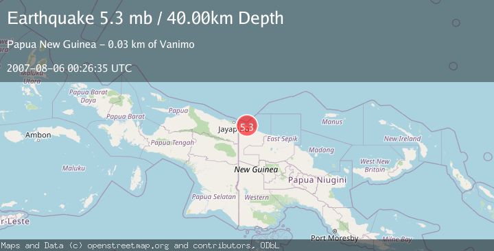 Map of NEAR N COAST OF NEW GUINEA, PNG.