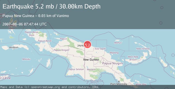 Map of NEAR N COAST OF NEW GUINEA, PNG.