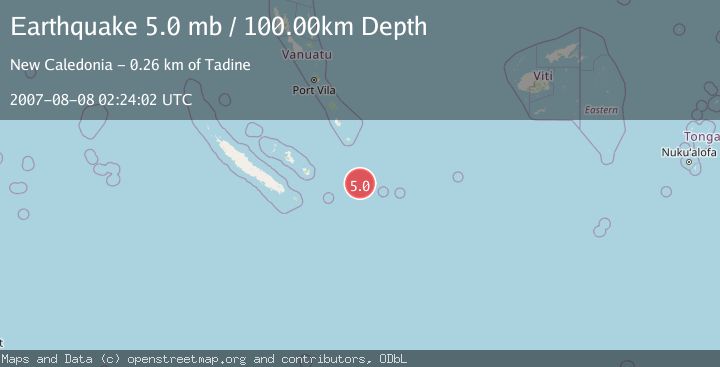 Map of SOUTHEAST OF LOYALTY ISLANDS