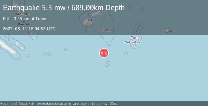 Map of SOUTH OF FIJI ISLANDS