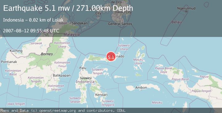 Map of MINAHASA, SULAWESI, INDONESIA