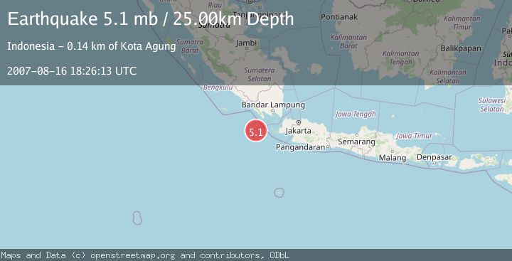 Map of SUNDA STRAIT, INDONESIA
