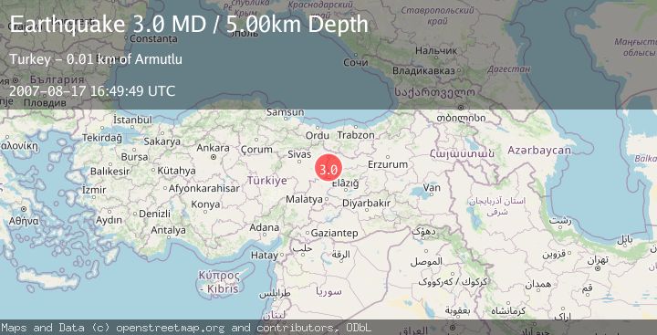 Map of EASTERN TURKEY
