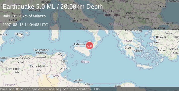 Map of SICILY, ITALY
