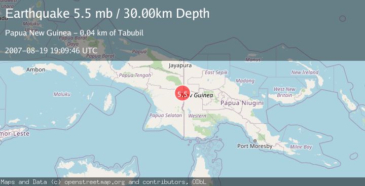 Map of PAPUA, INDONESIA