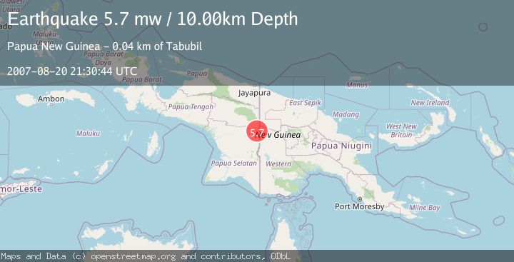 Map of PAPUA, INDONESIA