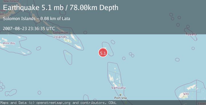 Map of SANTA CRUZ ISLANDS