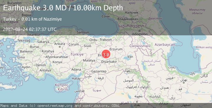 Map of EASTERN TURKEY