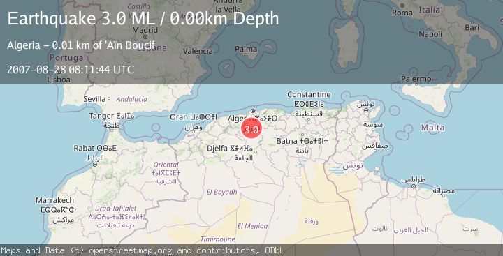 Map of NORTHERN ALGERIA