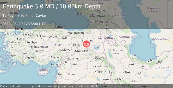 Map of EASTERN TURKEY