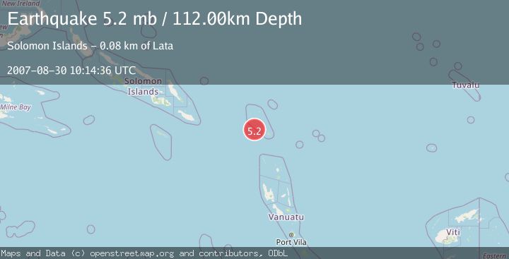 Map of SANTA CRUZ ISLANDS