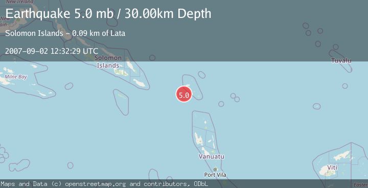 Map of SANTA CRUZ ISLANDS