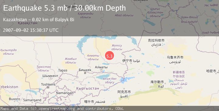 Map of EASTERN KAZAKHSTAN