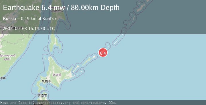 Map of KURIL ISLANDS