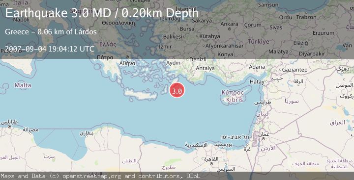 Map of EASTERN MEDITERRANEAN SEA