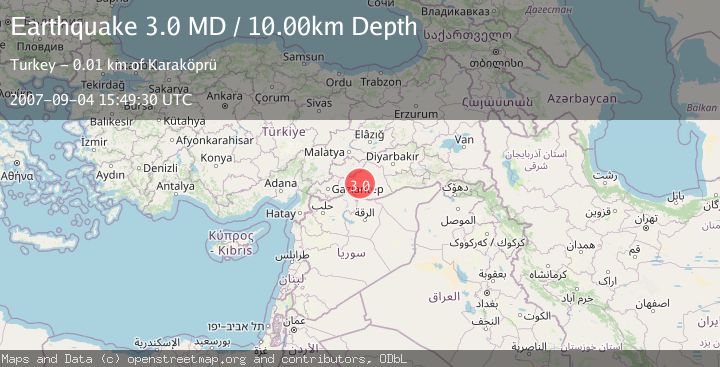Map of EASTERN TURKEY