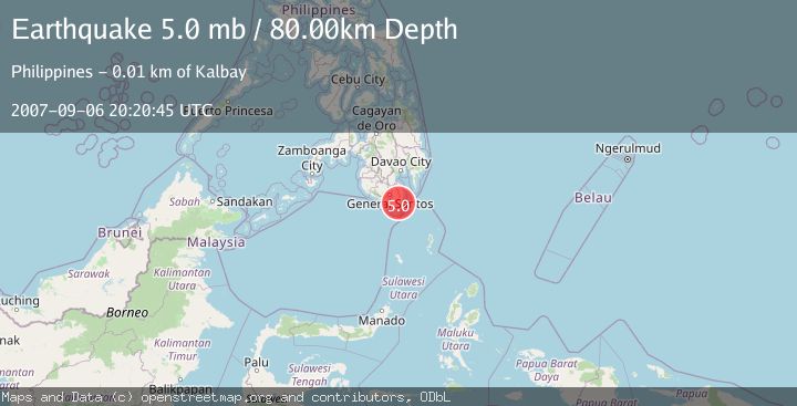 Map of MINDANAO, PHILIPPINES
