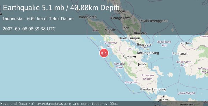 Map of NIAS REGION, INDONESIA