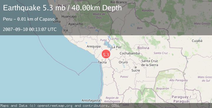 Map of SOUTHERN PERU