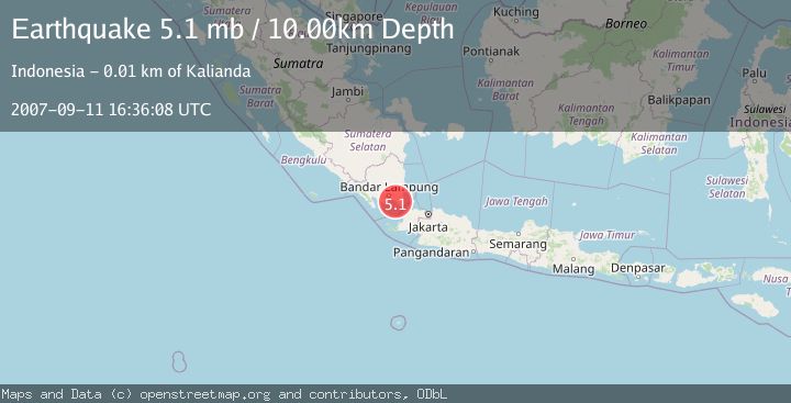 Map of SUNDA STRAIT, INDONESIA