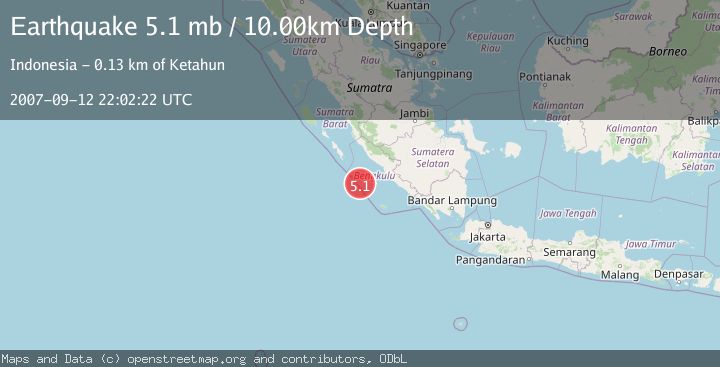 Map of SOUTHERN SUMATRA, INDONESIA