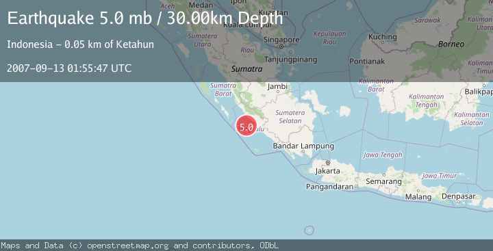 Map of SOUTHERN SUMATRA, INDONESIA